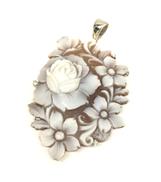 K18WGカメオトップ|薔薇モチーフ