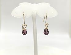 K18フックピアス|やや歪み有