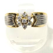 K18PT900リング|0.16刻 #10.5