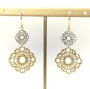 K18YG/WGピアス|未使用品