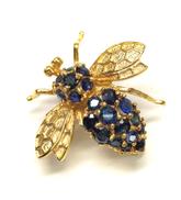 18K〔後K]ブローチ 蜂|足1本折れています