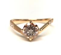 K18PGモルガナイトリング|1.15/0.11刻 #14