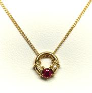 K18ネックレス|D0.01 R0.15刻