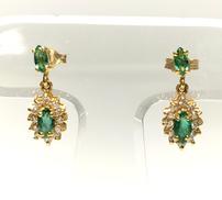 K18ピアス|石目刻印不明