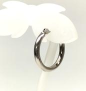 PT900片フープピアス|-