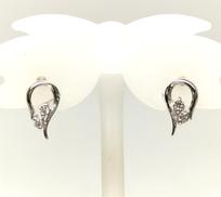 K18WGピアス|0.02CT×2