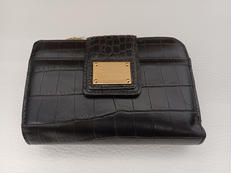 クロコ型押し牛革 2つ折り財布|レザージュエルズ