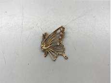 K18刻印ペンダントトップ(蝶モチーフ)|不明