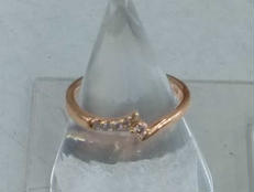 ダイヤ付きリング|4℃/K10