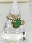 緑石付リング|K18