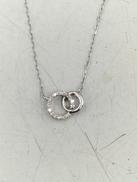 ダイヤ付きネックレス|K10WG