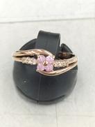 ピンク石付リング|K10