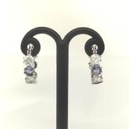 K14WGピアス|宝石付きピアス
