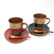 木製カップペア|越前漆器さじべえ