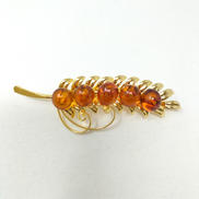 久慈琥珀ブローチ|久慈琥珀