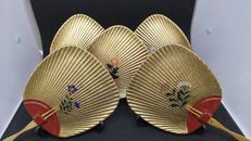 うちわ銘々皿|金箔工芸