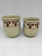 奈良絵 湯呑揃え|赤膚焼