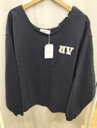 タグ付ACLENTカットオフワンショルダールーズスウェット|ACLENT