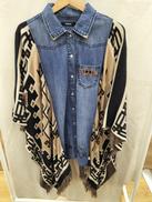 デシグアル ナバホ柄 ドッキング デニム|Desigual