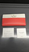 赤×白ツートン長財布|KATESPADE