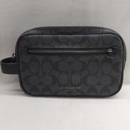 ダブルファスナー　ロゴセカンドバッグ|COACH