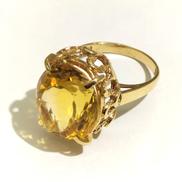 石付きリング(オレンジ)|総重量6.9G