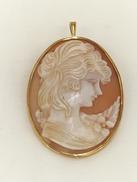 K18縁取りカメオ|N/B