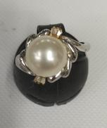 白玉付きリング|N/B