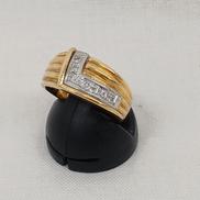 リング 11号|K18 PT900 0.09CT