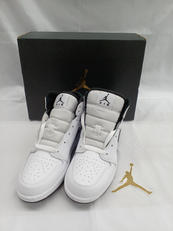 GS AIR JORDAN 1 MID "WHITE/BLA|NIKE