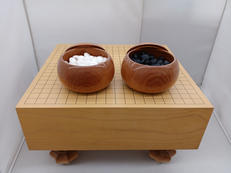 脚付碁盤・碁石セット|靑山碁盤店