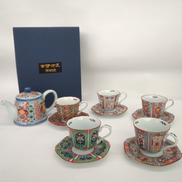 カップ&ソーサー5客、ポットセット|古伊万里