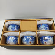 赤絵ブドー陣茶碗揃|深川製磁