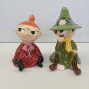 ムーミン陶器貯金箱ミィとスナフキン|不明