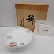 寿赤絵梅型6号鉢|深川製磁
