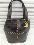 クロコ型押しハンドバッグ|YVES SAINT LAURENT RIVE GAUCHE