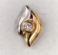 K18 Pt900 ダイヤモンド付きコンビペンダントトップ|1.8g