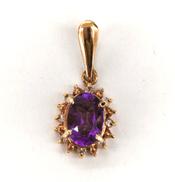 K18 石付きデザインペンダントトップ|0.9G