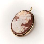 K14 585 カメオ ブローチ|4.6g