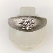 Pt900 一粒ダイヤモンド付きプラチナリング|5.4G