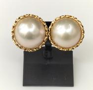 K18 パール付きイヤリング|8.3g
