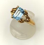 K18 石付きデザインリング|3.8g