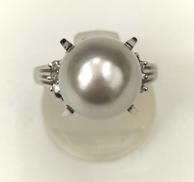 Pt900 ダイヤモンド付きプラチナリング|9.1g