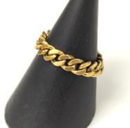 K18 2面シングル 喜平リング|4.1g