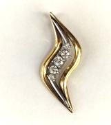 K18 Pt900 ダイヤモンド付きコンビトップ|D0.22CT