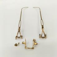 K18 ダイヤモンド付きメガネフレーム パーツ|16.1g