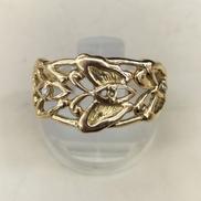 K18 ダイヤモンド付きデザインリング|3.4G