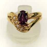 K18 ダイヤモンド付きリング|4.1g