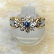 K18 ダイヤモンド付きリング|0.104/0.35CT