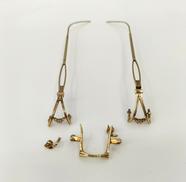 K18 ダイヤモンド付きメガネフレーム パーツ|16.1g